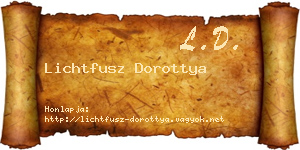 Lichtfusz Dorottya névjegykártya